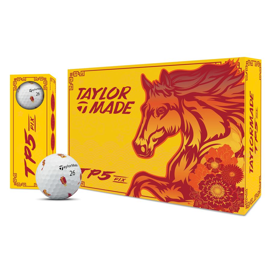 Pelotas TaylorMade Anio del Caballo1 Pelotas Taylormade TP5 Año del Caballo de Fuego - Imagen 1